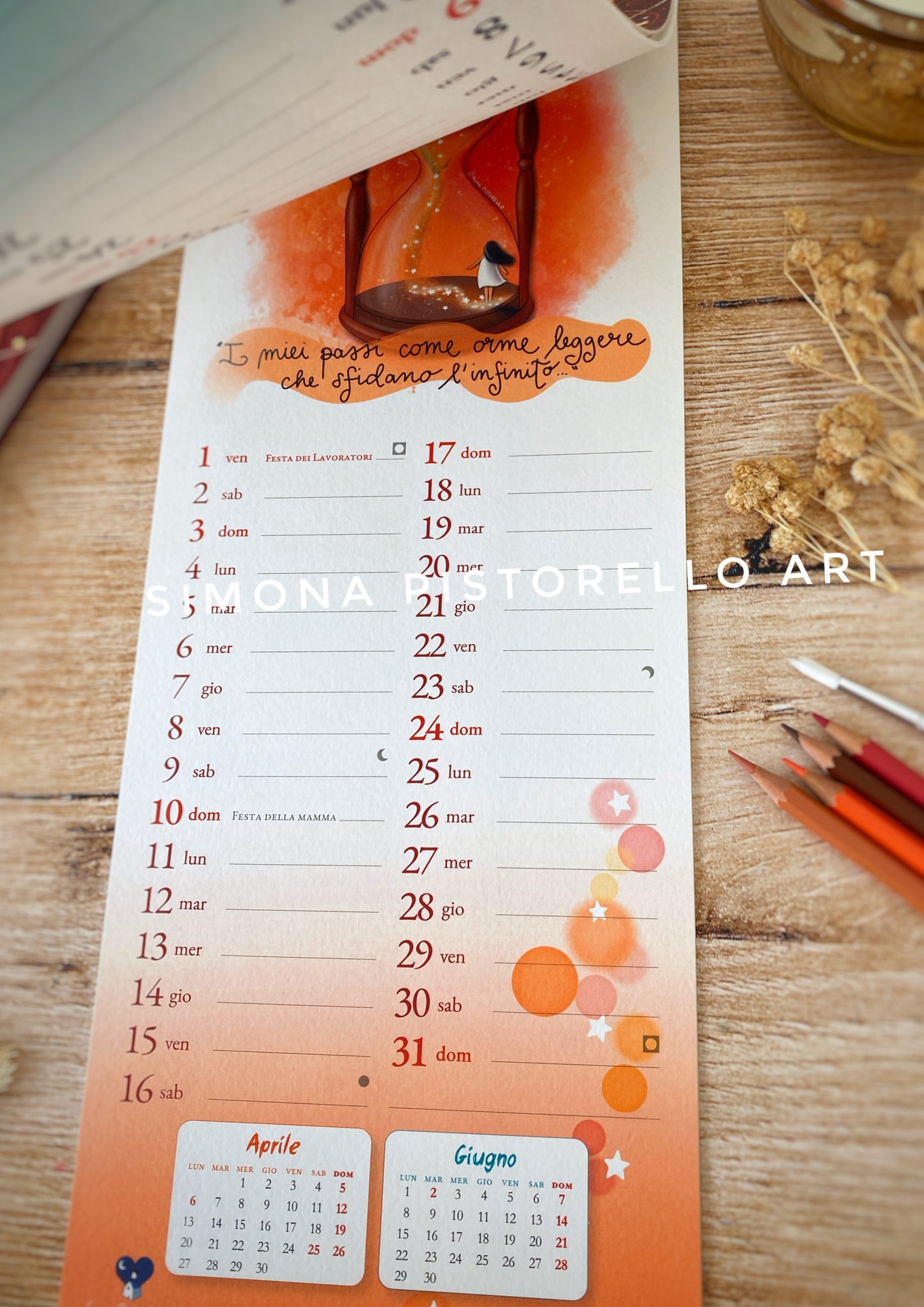 Calendario da parete 2026 - "Un passo alla volta, fidati del percorso" 16,5x44,5 cm