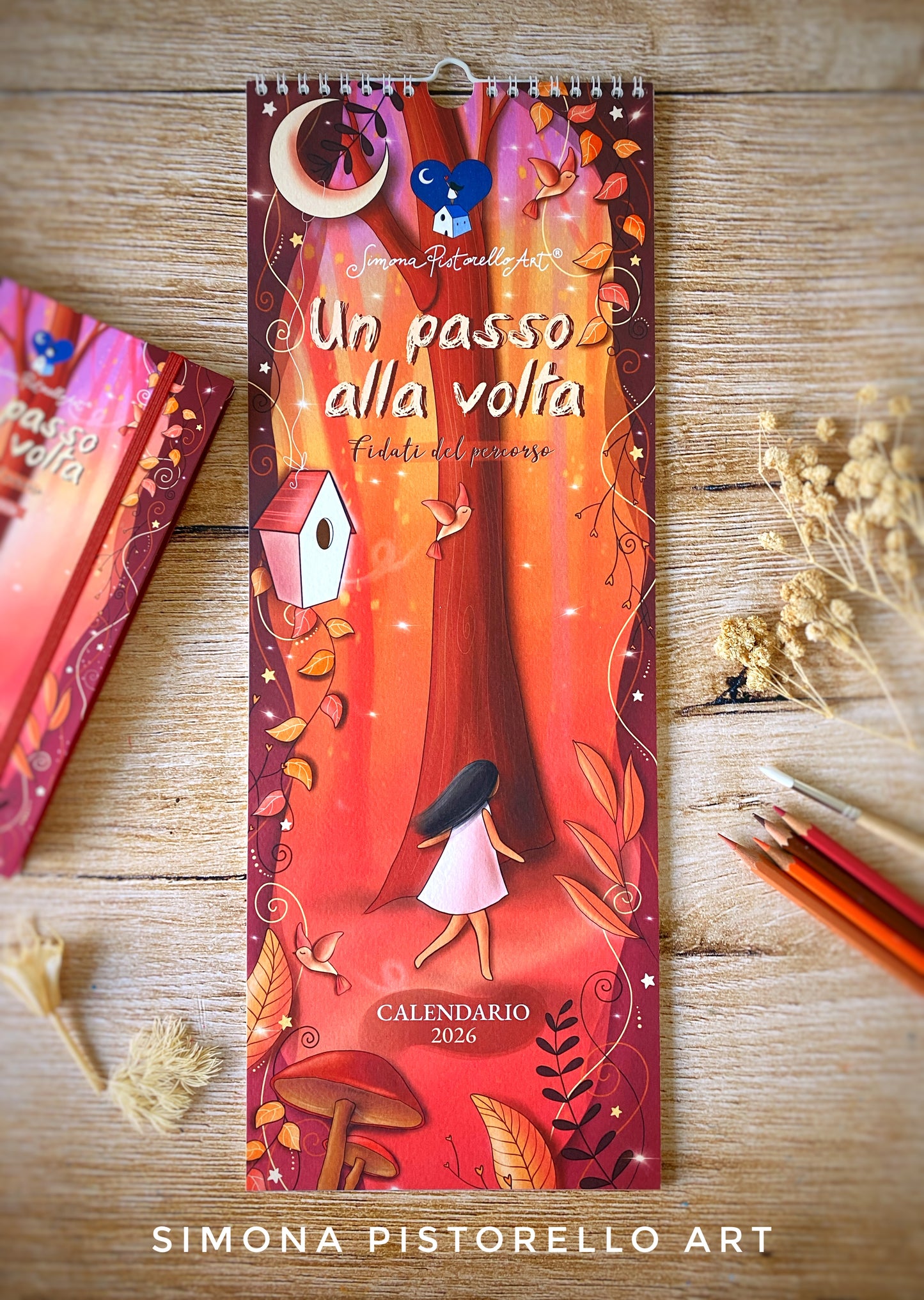 Calendario da parete 2026 - "Un passo alla volta, fidati del percorso" 16,5x44,5 cm