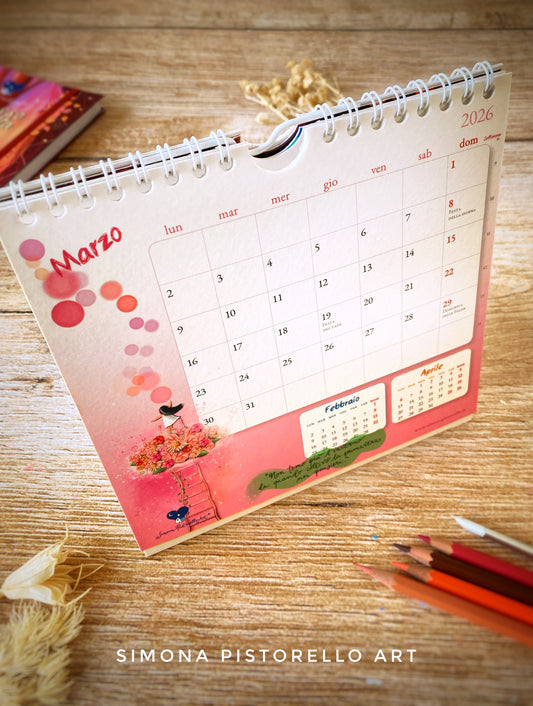 Calendario da tavolo 2026 - "Un passo alla volta, fidati del percorso" 16x17 cm