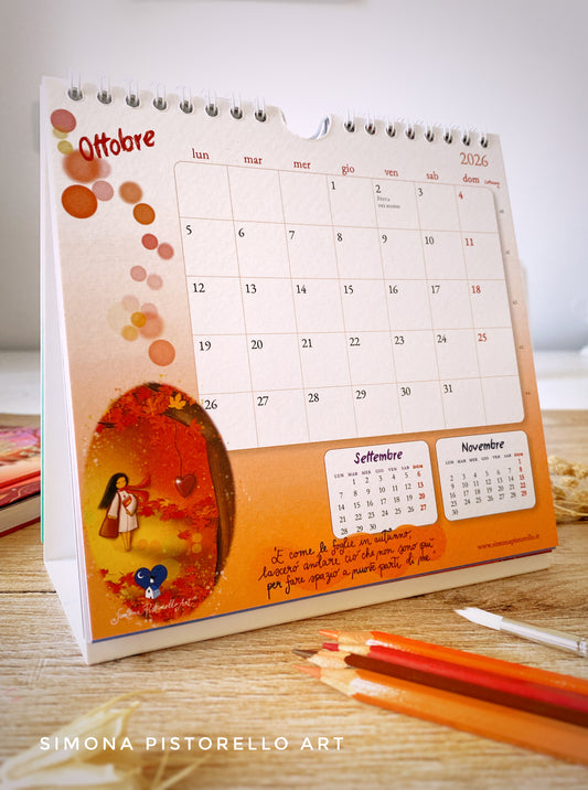Calendario da tavolo 2026 - "Un passo alla volta, fidati del percorso" 16x17 cm