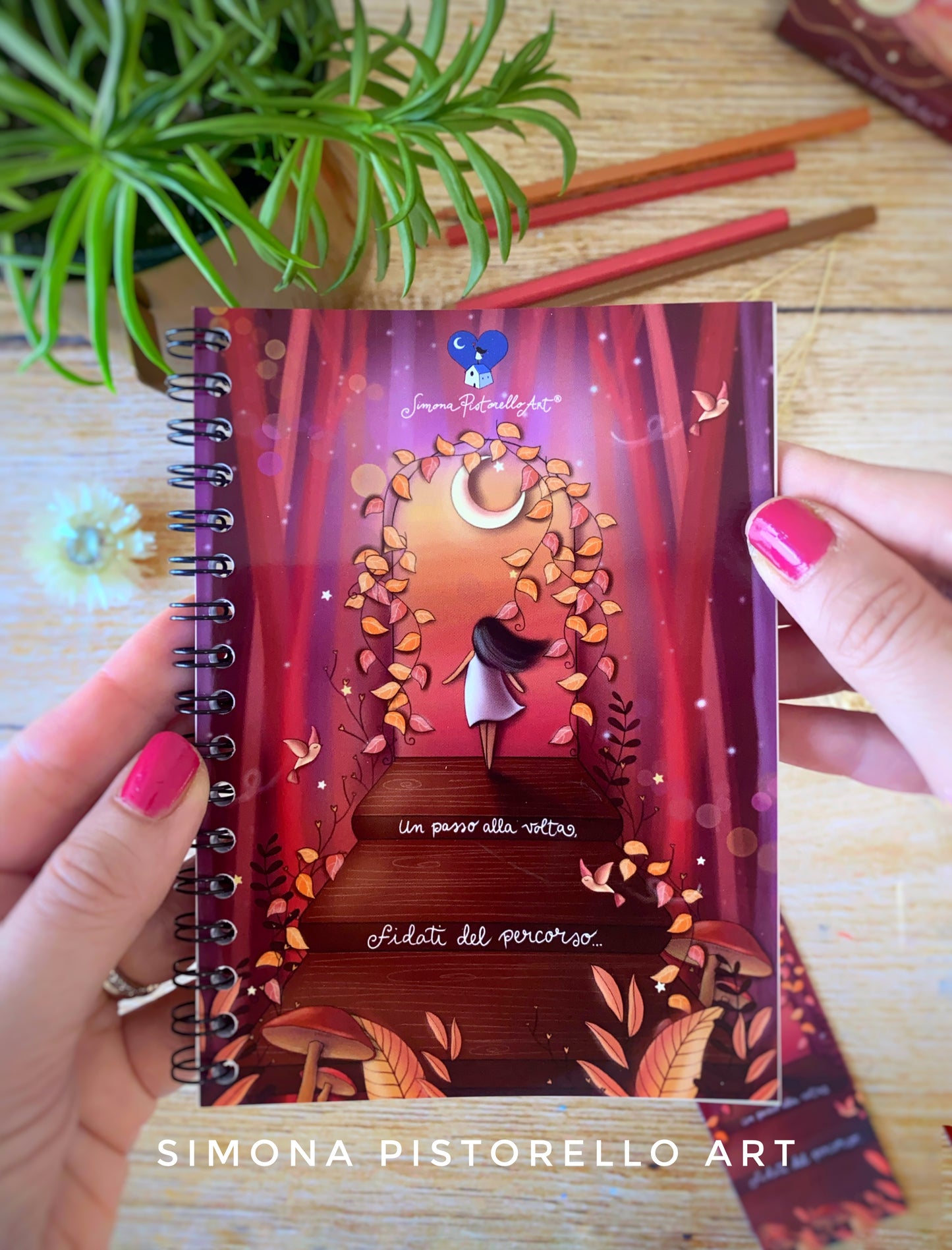 Quadernino A6 + Segnalibro "Un passo alla volta, fidati del percorso" - TERRA