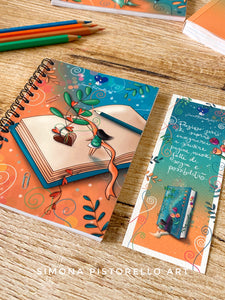 Quaderno A6 Libri + segnalibro