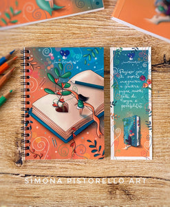 Quaderno A6 Libri + segnalibro