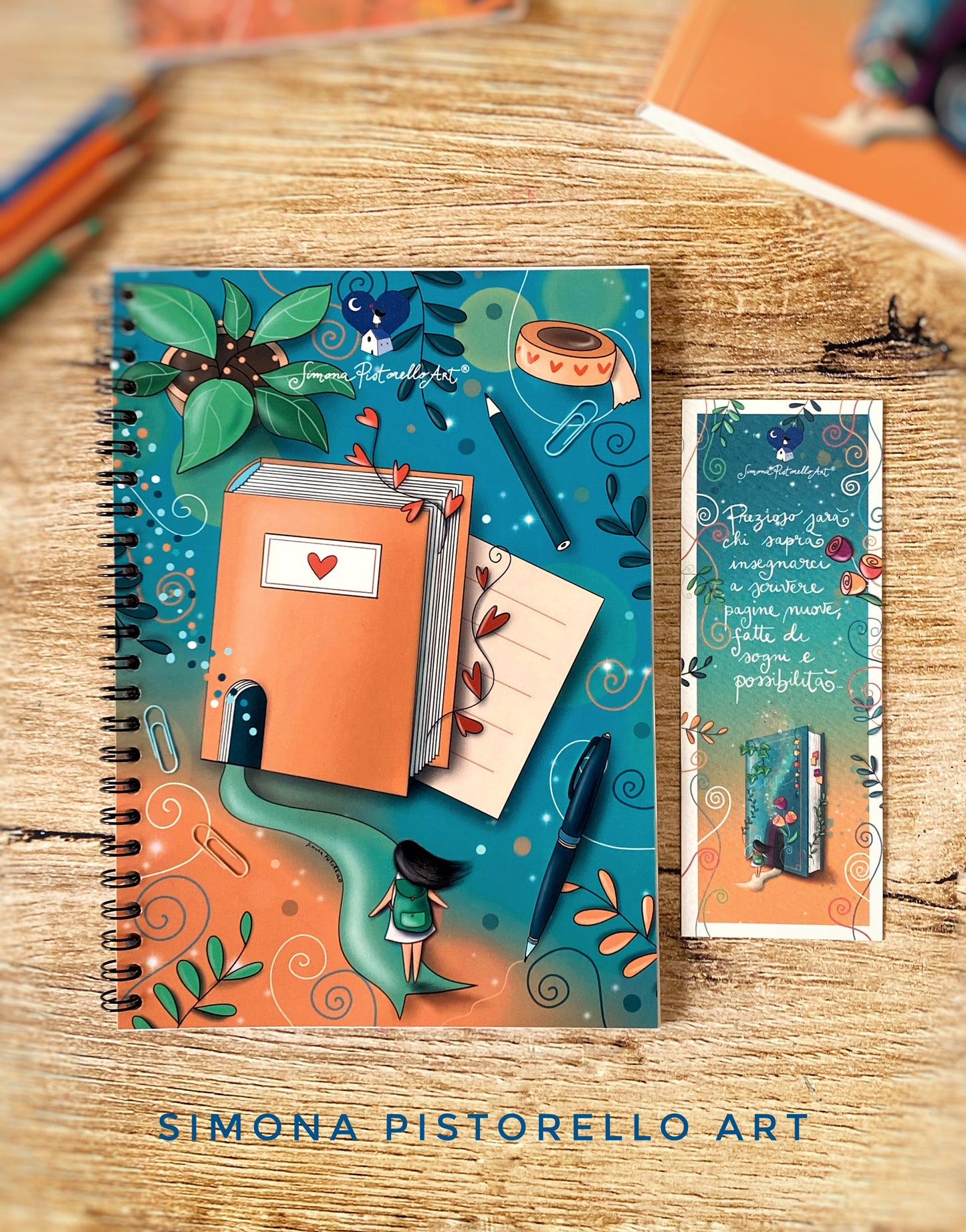 Quaderno A5 Libri + segnalibro