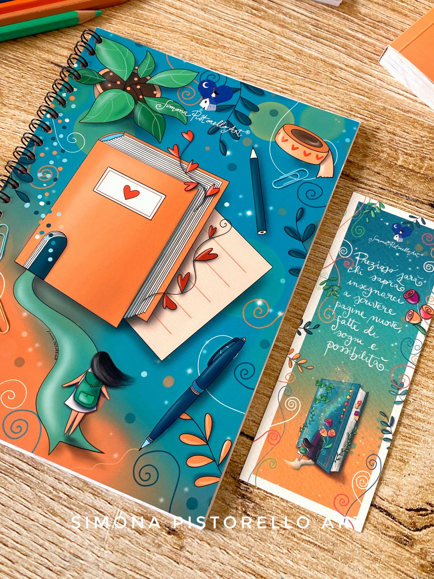 Quaderno A5 Libri + segnalibro