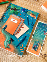 Carica l&#39;immagine nel visualizzatore di Gallery, Quaderno A5 Libri + segnalibro
