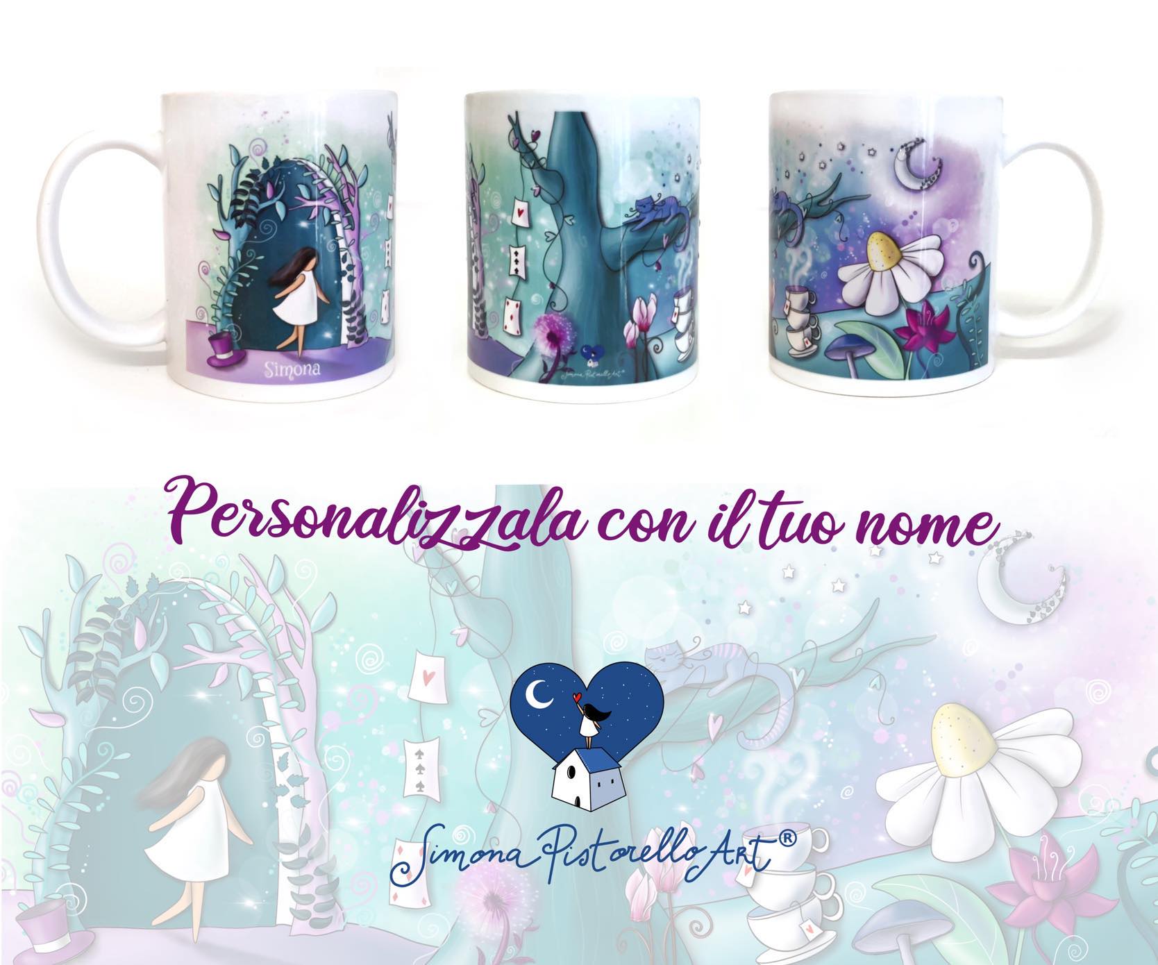 BUNDLE astuccio + tazza Alice in Wonderland