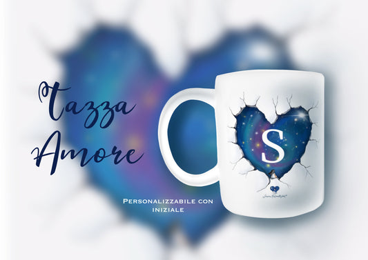 Tazza Amore LEI - personalizzabile con iniziale