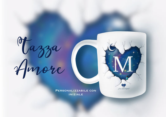 Tazza Amore LUI - personalizzabile con iniziale