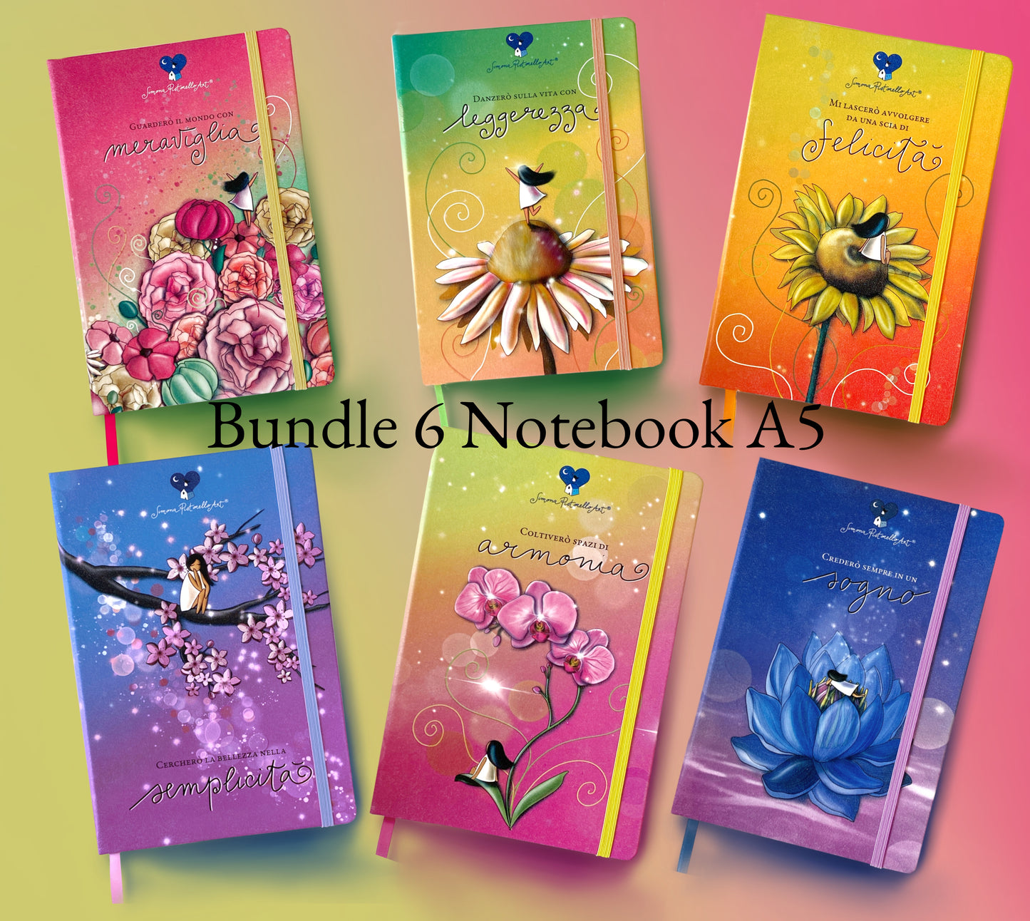 Bundle 6 Notebook Mix - A5