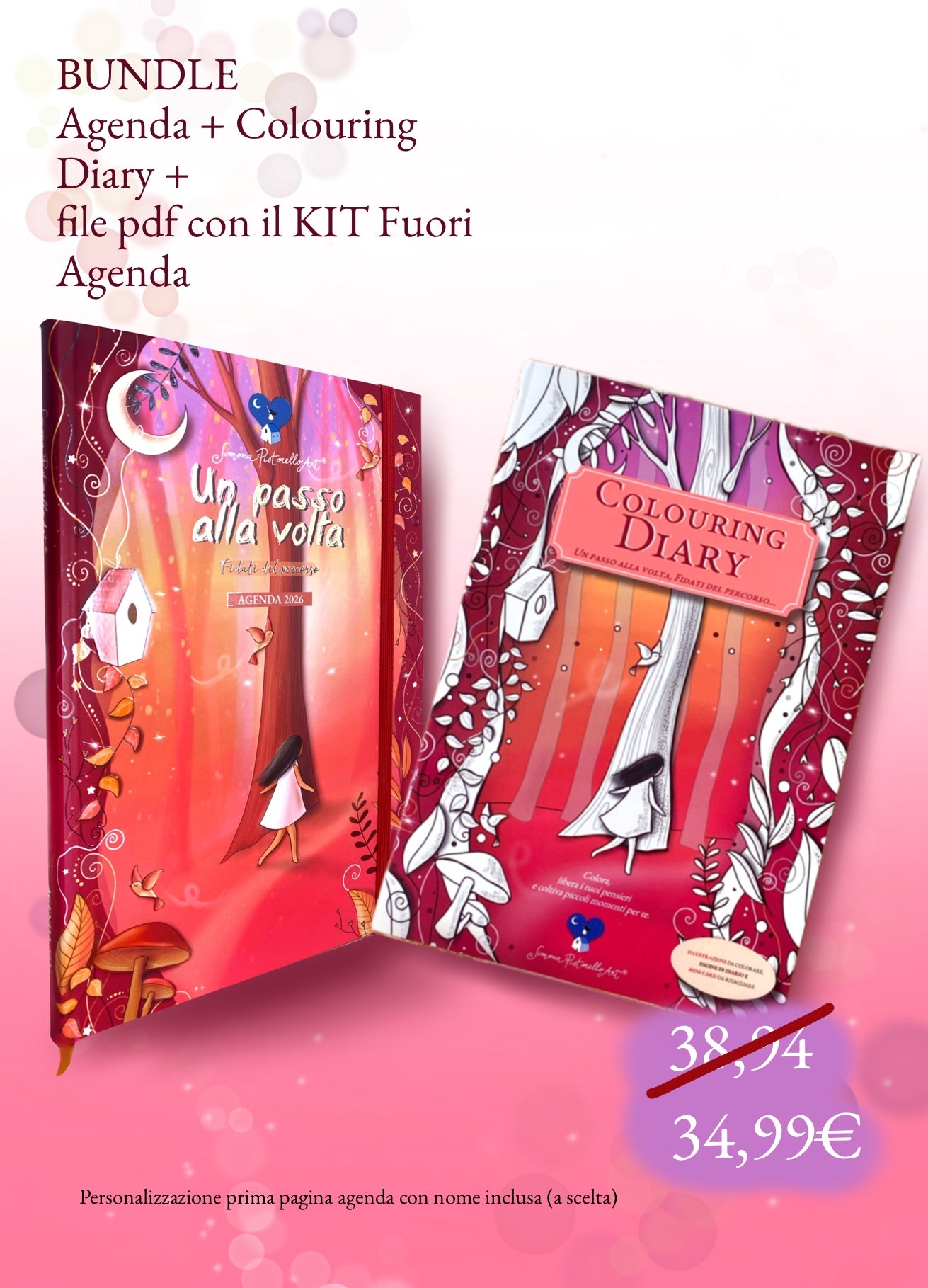 Bundle Agenda 2026 + Colouring Diary "Un passo alla Volta" - color Terra