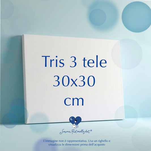 Tris da 3 tele 30x30 cm