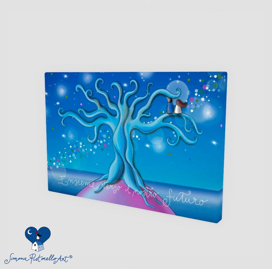 Albero della vita/matrimonio AZZURRO - personaggi personalizzabili