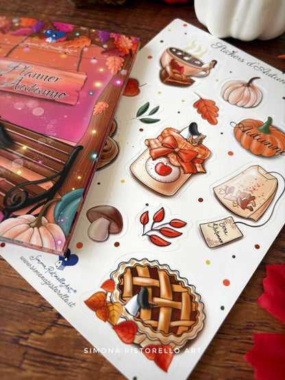 Foglio di stickers Autunno