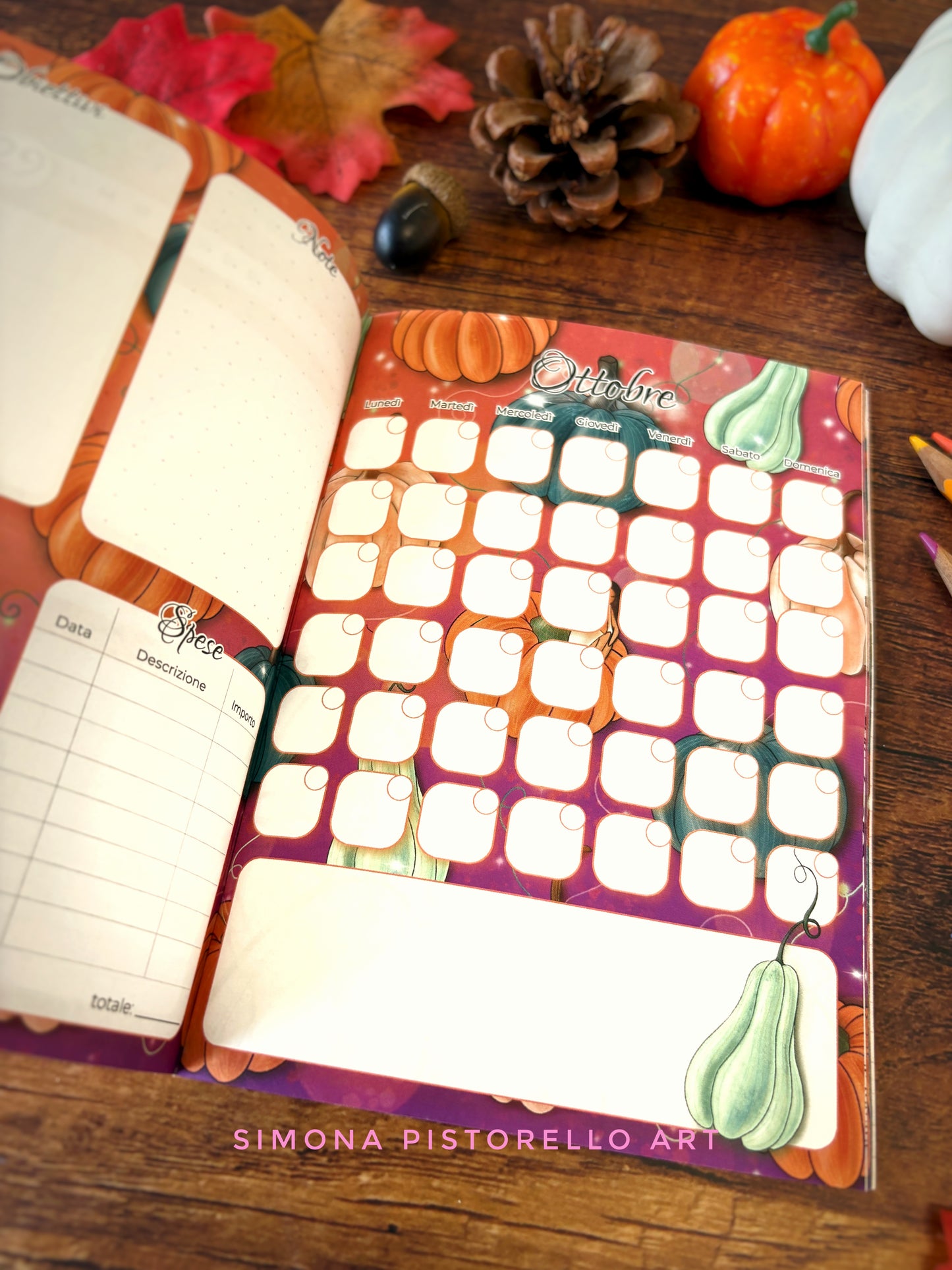 Planner d'Autunno - mensile (da settembre a novembre) - perpetuo
