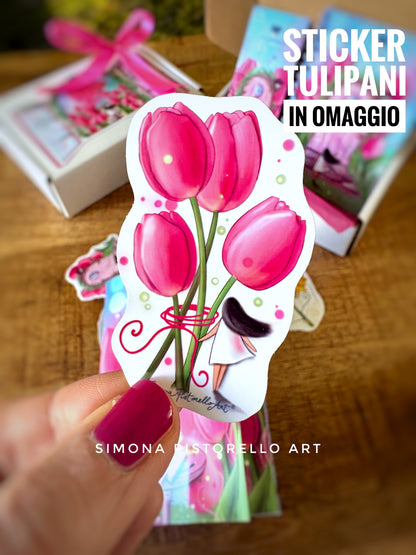 Planner di Primavera - mensile (da marzo a maggio), perpetuo + 1 sticker tulipani in OMAGGIO