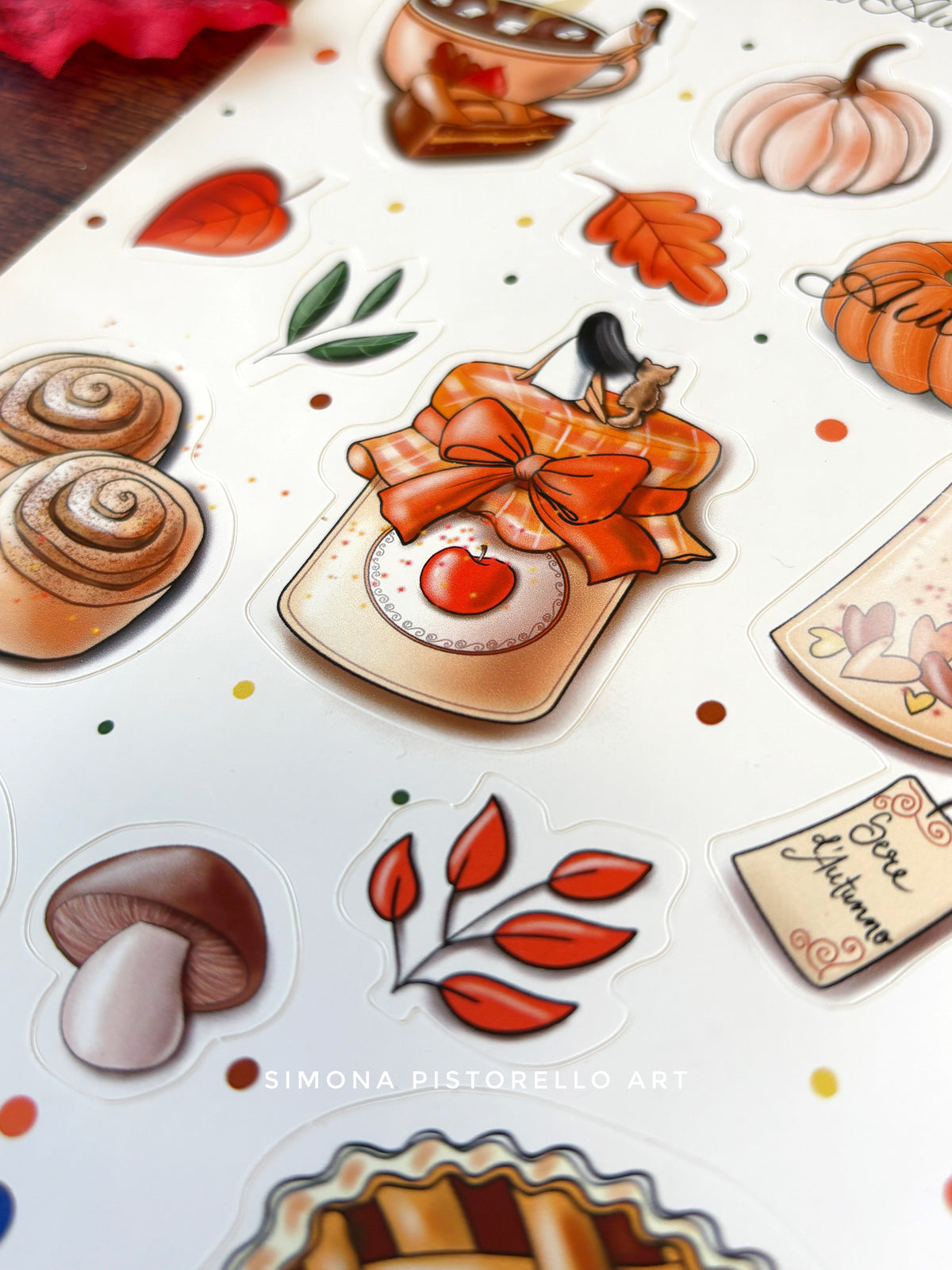 Foglio di stickers Autunno