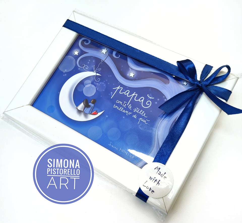 Quadretto Festa del Papà con personaggi personalizzabili