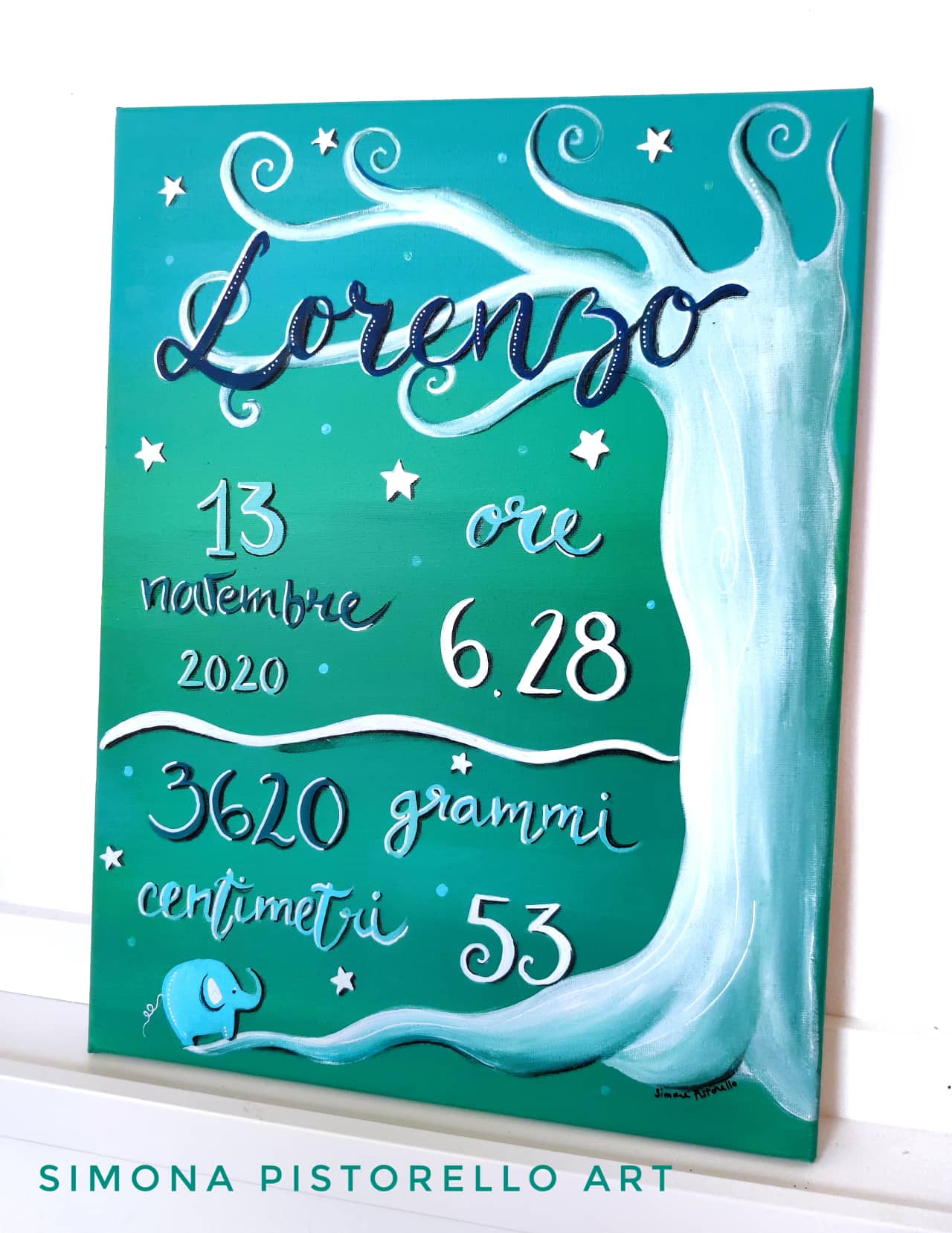 Quadro nascita 20x30 cm