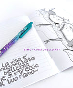 Carica l&#39;immagine nel visualizzatore di Gallery, Colouring Diary Pensieri e Colori - con penna in omaggio
