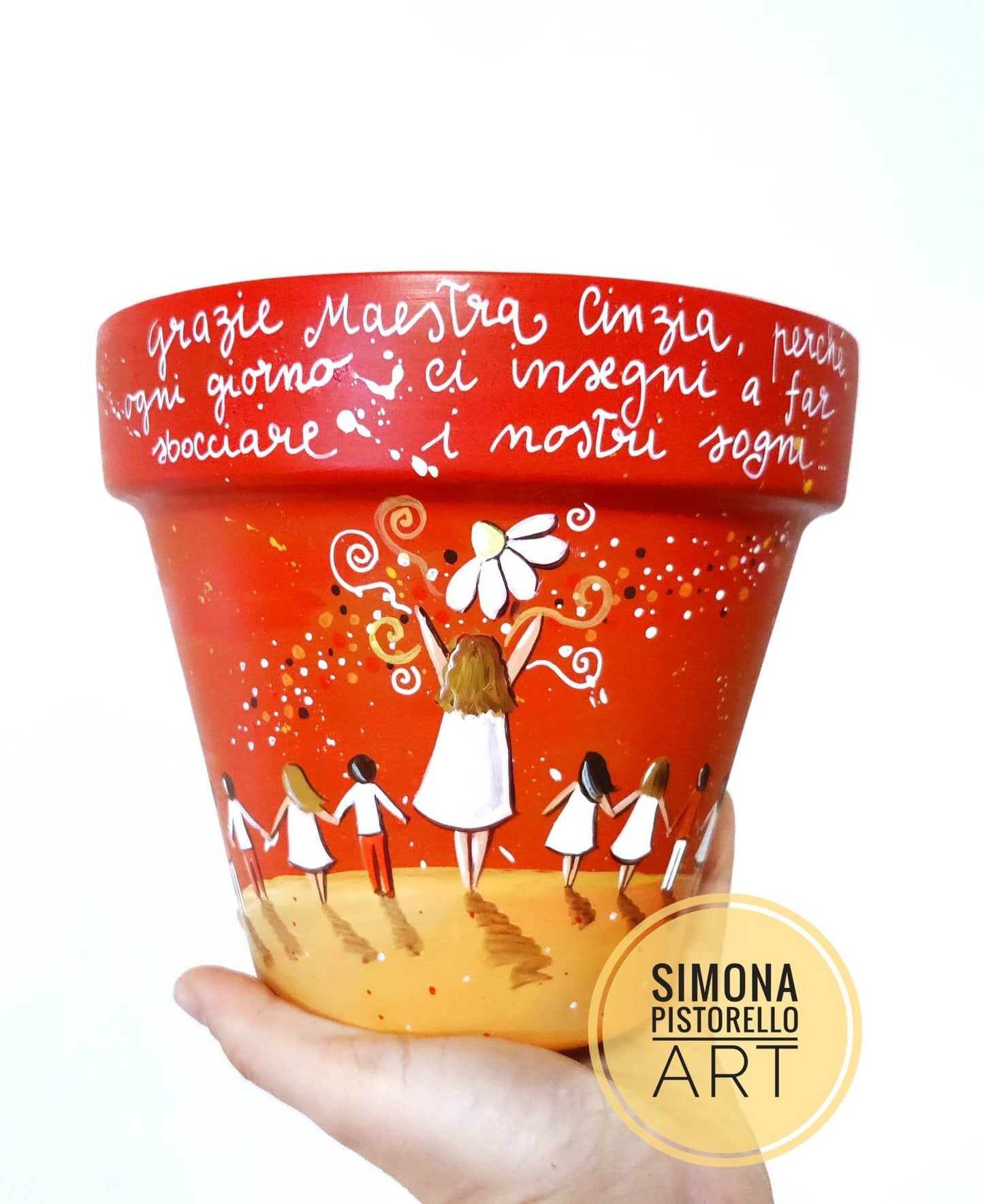 Vaso personalizzato in terracotta