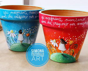 Vaso personalizzato in terracotta per insegnanti