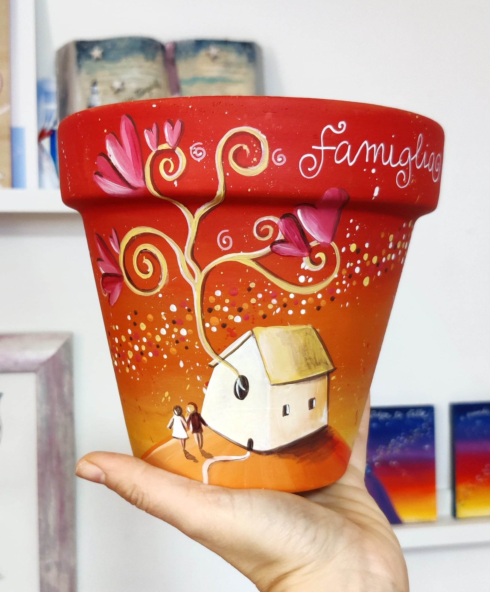 GILDE GLAS art Vaso decorativo per fiori – Vaso in vetro colorato – decorazione soggiorno regalo per donne altezza 21 cm marrone rosso GILDE GLAS art Vaso decorativo per fiori – Vaso in vetro colorato – decorazione soggiorno regalo per donne altezza 21 cm marrone rosso