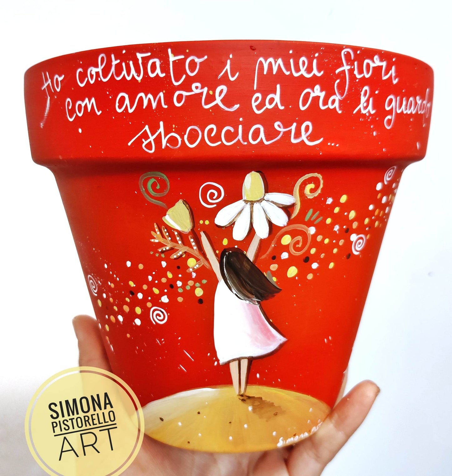 Vaso personalizzato in terracotta per insegnanti