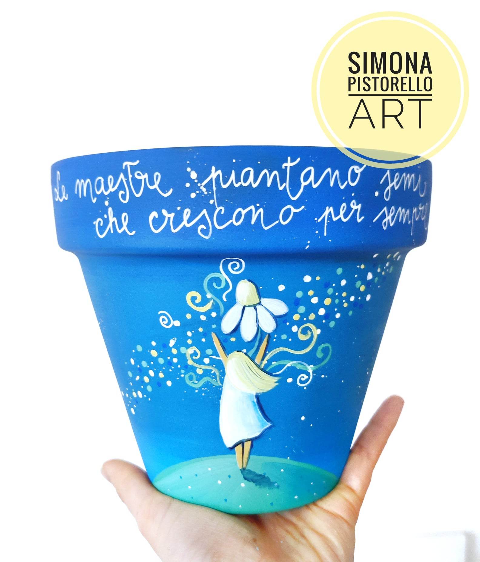 Vaso personalizzato in terracotta per insegnanti